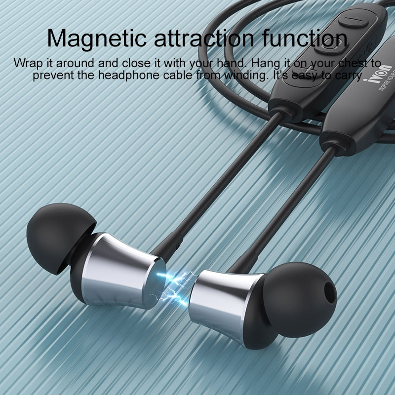 IVON BT16 Wireless Bluetooth 5.0 Sports Earphones Noise Reduction Magnetic Adsorption Headphones IVON BT16 Wireless Bluetooth 5.0 Sports Earphones Noise Reduction Magnetic Adsorption Headphones